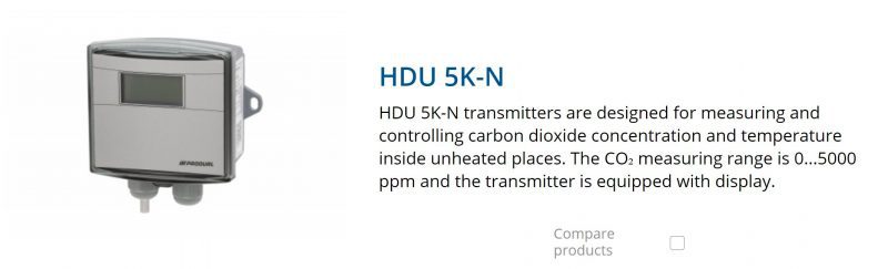 Cảm biến HDU 5K-N đo khí CO2